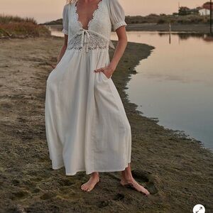 Free People White Midi Dress